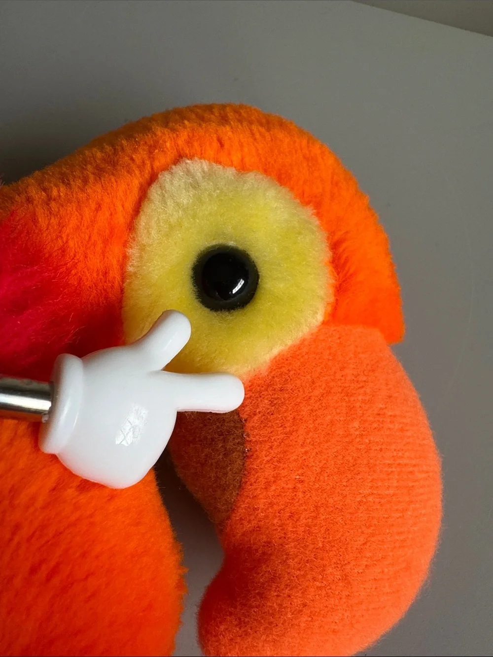 Applause Vintage 1981 Plush Orange Red Parrot Stuffed Toy